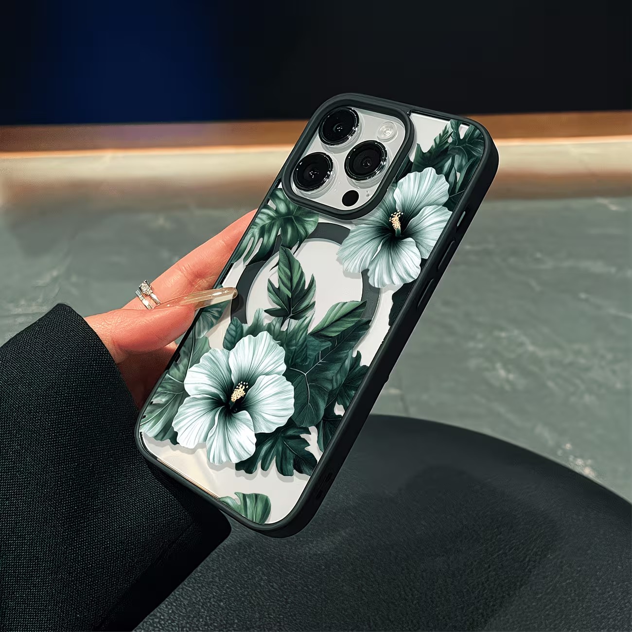 Green Floral Print Phone Case  - Apple Iphone 15 Pro Max recension och pris